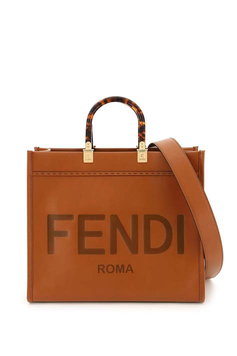 fendi brown sunshine tote|Fendi sunshine medium tote.